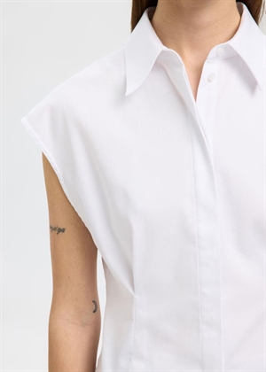 Fina slim ss skjorte Bright White Selected Femme